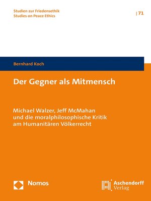 cover image of Der Gegner als Mitmensch